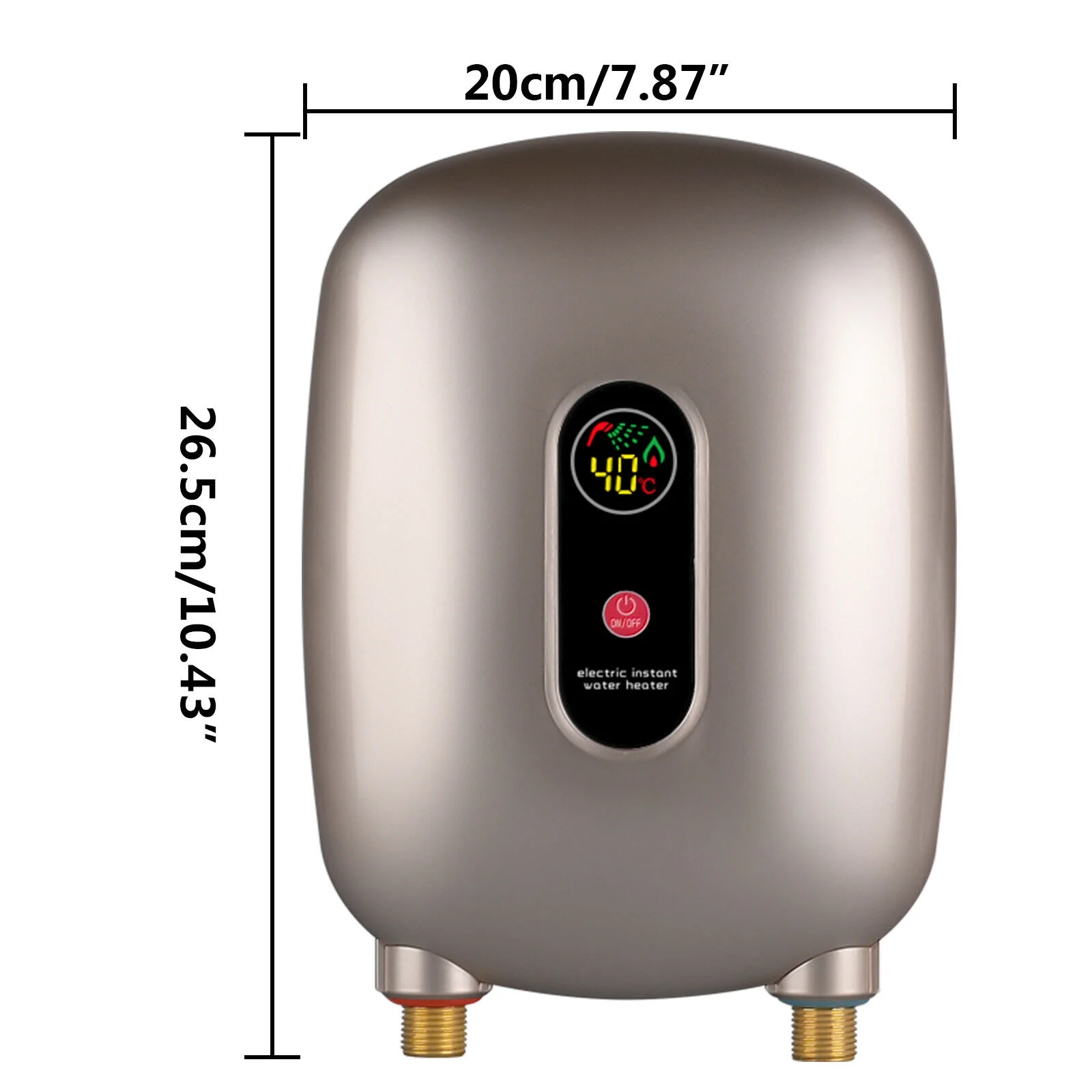 DENEST Mini Instant Electric Hot Water Heater for Kitchen Bathroom Shower Sink 3000W