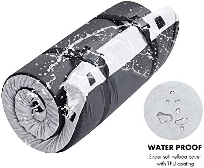 Memory Foam Camping Mattress Portable Travel Sleeping Pad Floor Guest Bed Tent Mattress Removable Waterproof Cover Travel Bag