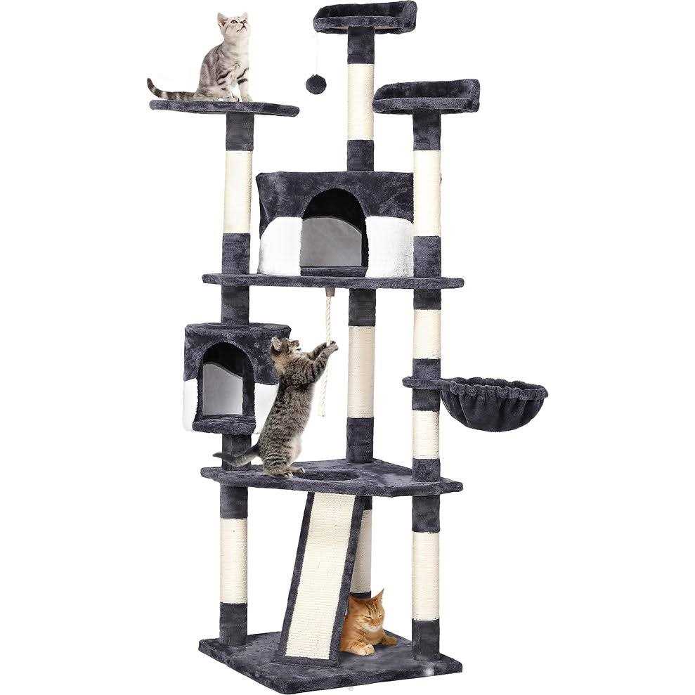 Yaheetech 79-in Plush Cat Tree &amp; Condo - Pet Supplies online store