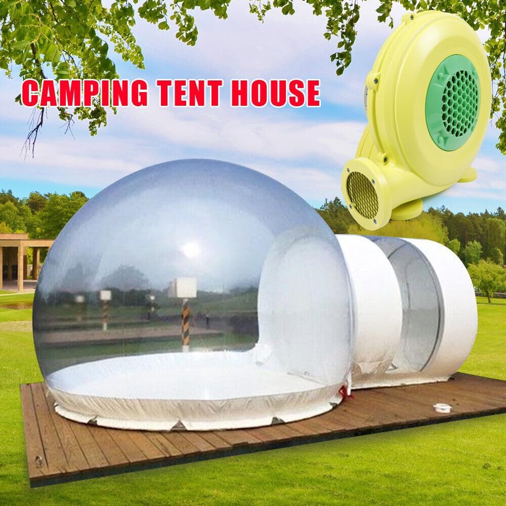 3M Inflatable Bubble House Outdoor PVC Inflatable Tent D-Ring Tent Outdoor Camping Camping Blowing Diameter, for Indoor/Outdoor Family Backyard Camping, Holiday Party, Transparent
