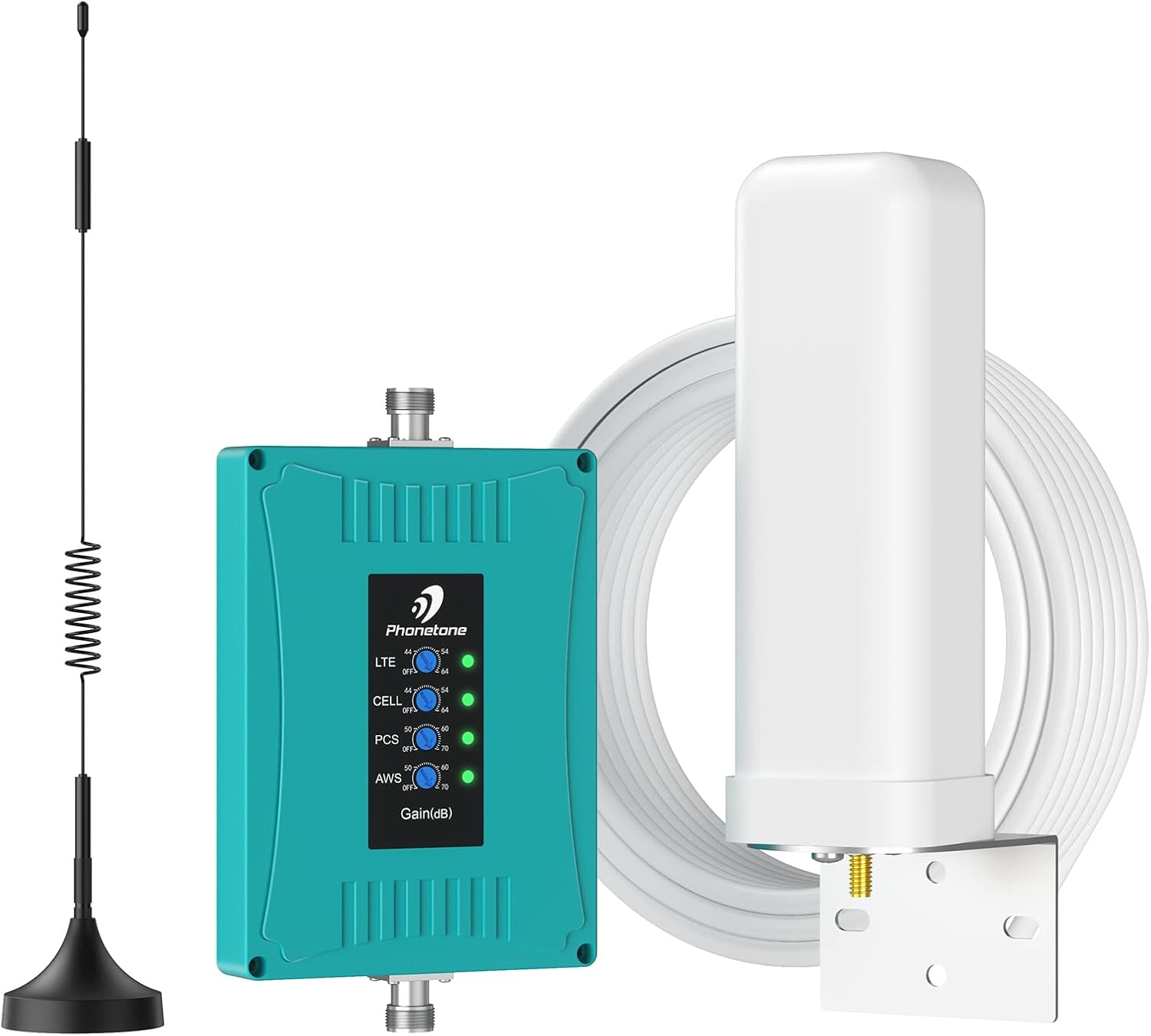 Cell Phone Signal Booster for Home & Office | Boosts 5G 4G LTE & 3G Data & Volte for for All U.S. Carriers - Verizon, AT&T, T-Mobile & More | Omni Antennas Easy Installation | FCC Approved