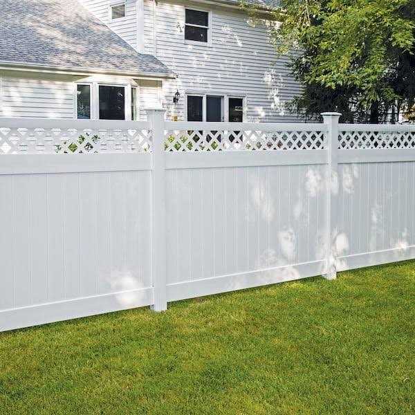 Barrette Outdoor Living Anderson 6 ft. x 8 ft Vinyl Lattice Top Fence Panel - Shop Hardware Tools Online Store