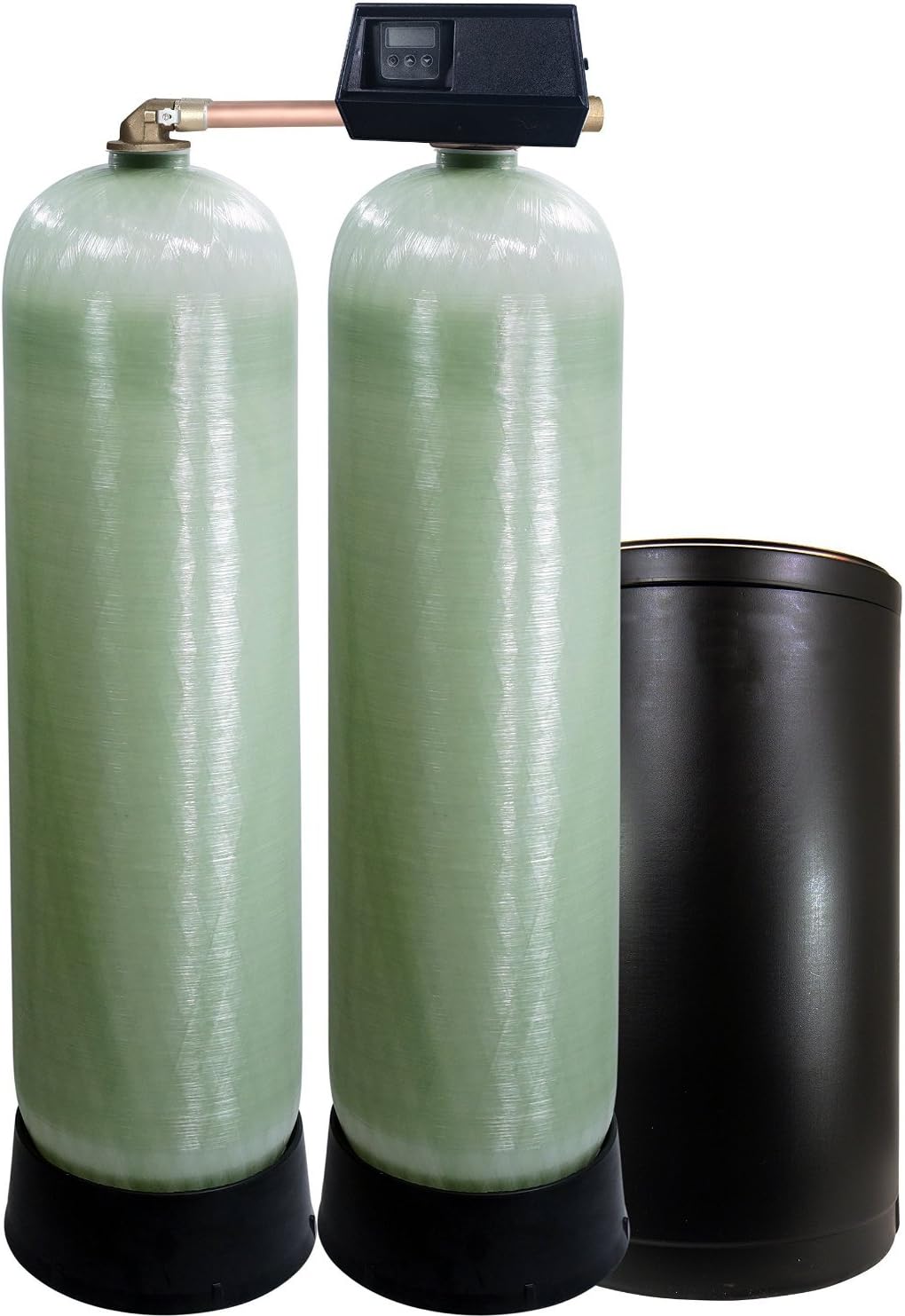 WS-32k-91SXT Fleck 9100SXT Dual Tank Water Softener 32k, 32,000 Grain with The Digital 9100 sxt Valve, Almond