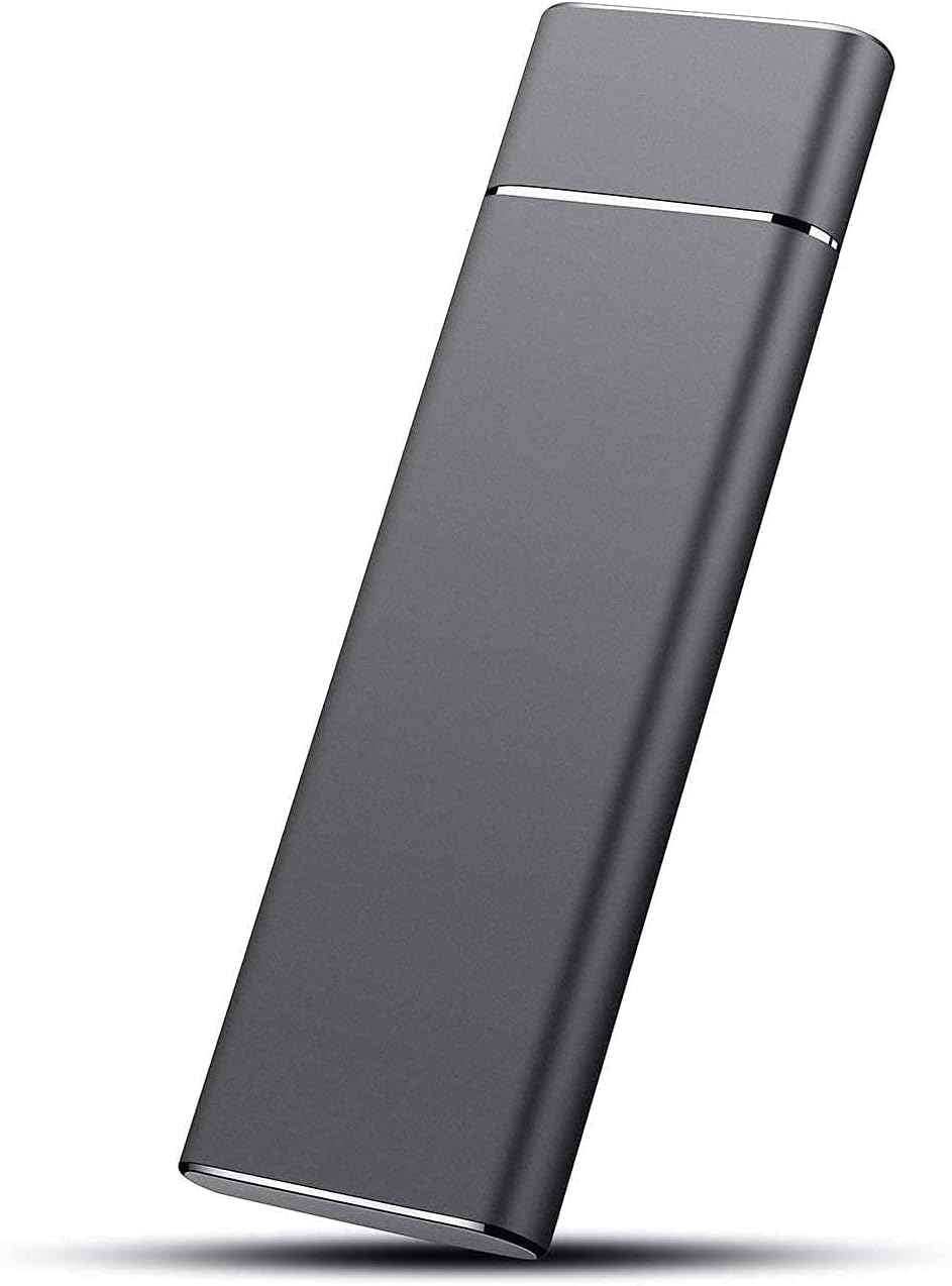 External Hard Disk 2TB Ultra Thin Hard Disk usb3 1 Portable Hard Disk Compatible with Laptop Desktop 2T - Black