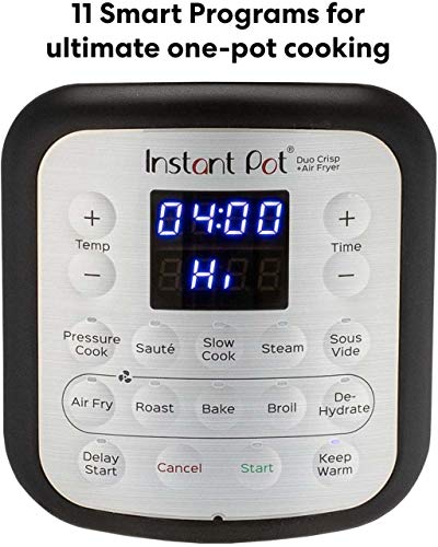 Instant Stainless Steel Duo Crisp 11 In 1 Programmable Outer Lid Automatic pressure cooker