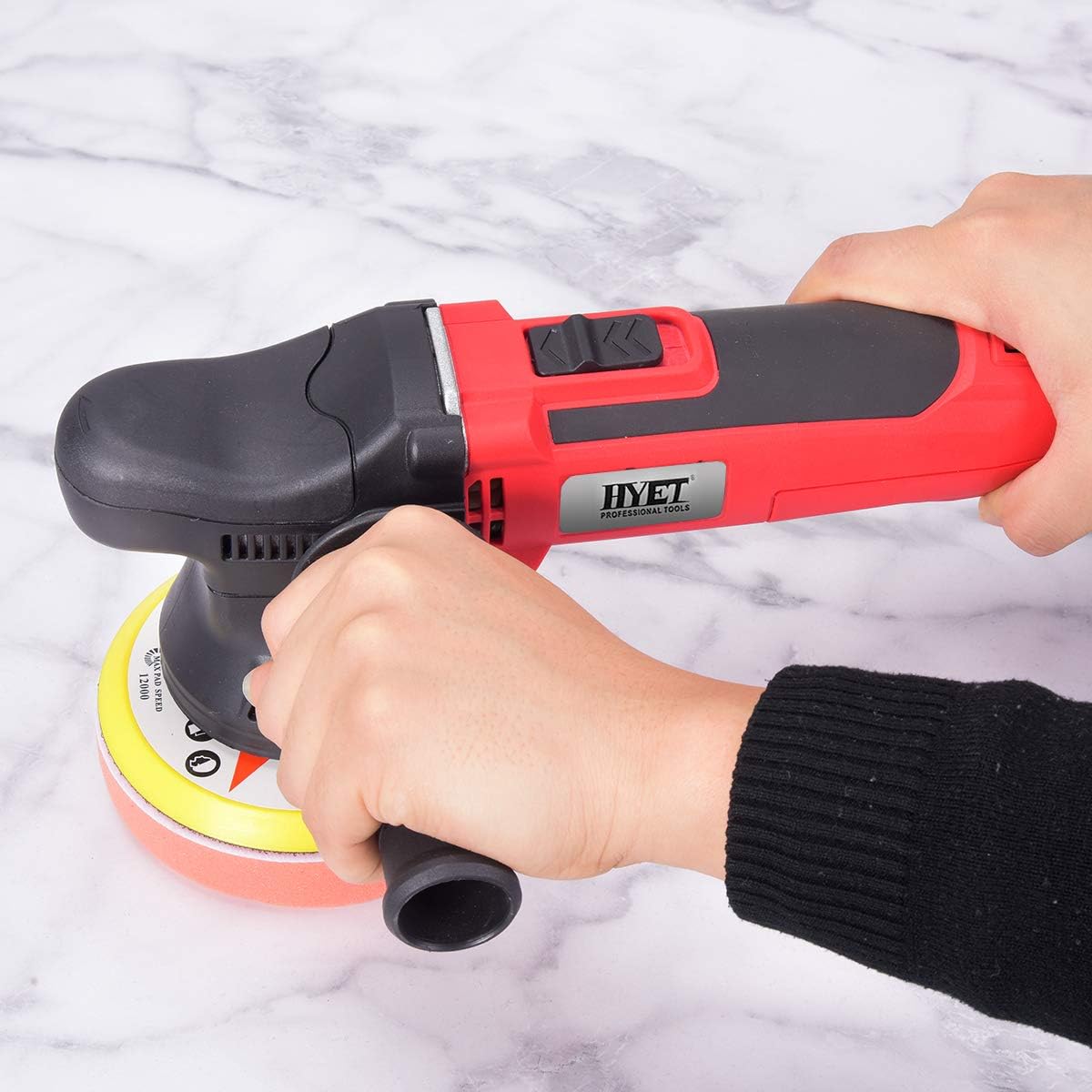 Power Tools Random Orbital Polisher Electrical Sander Variable Speed Dual-Action Grinder Buffer Kit For Auto Detail (6 inch)