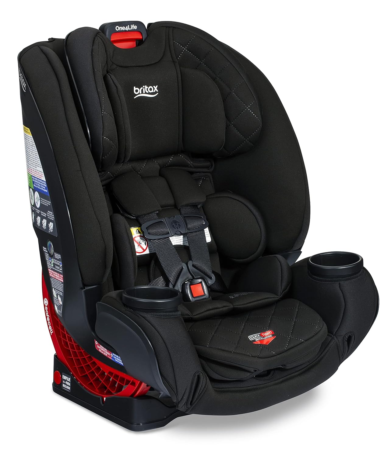 Britax One4Life ClickTight All-in-One Car Seat – 10 Years of Use – Infant, Convertible, Booster – 5 to 120 Pounds - SafeWash Fabric, Plum