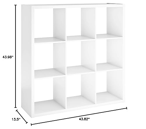 ClosetMaid 6 Cube Storage Shelf Organizer Bookshelf with Open Back, Vertical or Horizontal, Easy Assembly, Wood, Black Finish
