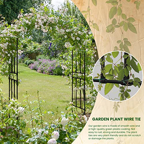 Olle Garden Arbor 95" High 59" Wide Easy to Assemble Wedding Arches for Ceremony Lightweight Garden Trellis Arch Garden Arch Trellis for Climbing Plants, Black