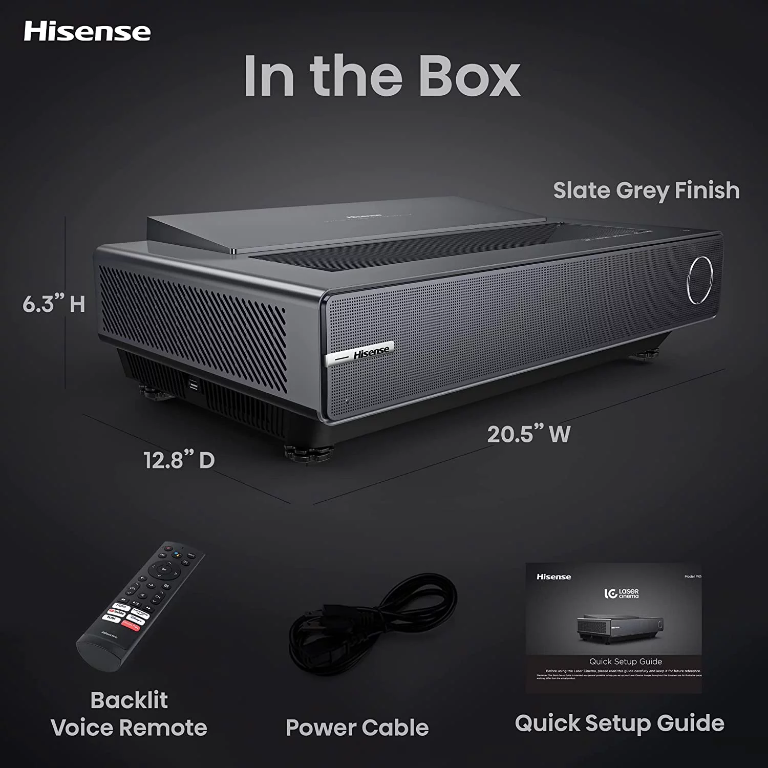 Hisense PX1-PRO TriChroma Laser Cinema Projector with an Additional 1 Year Coverage by Epic Protect (2022)