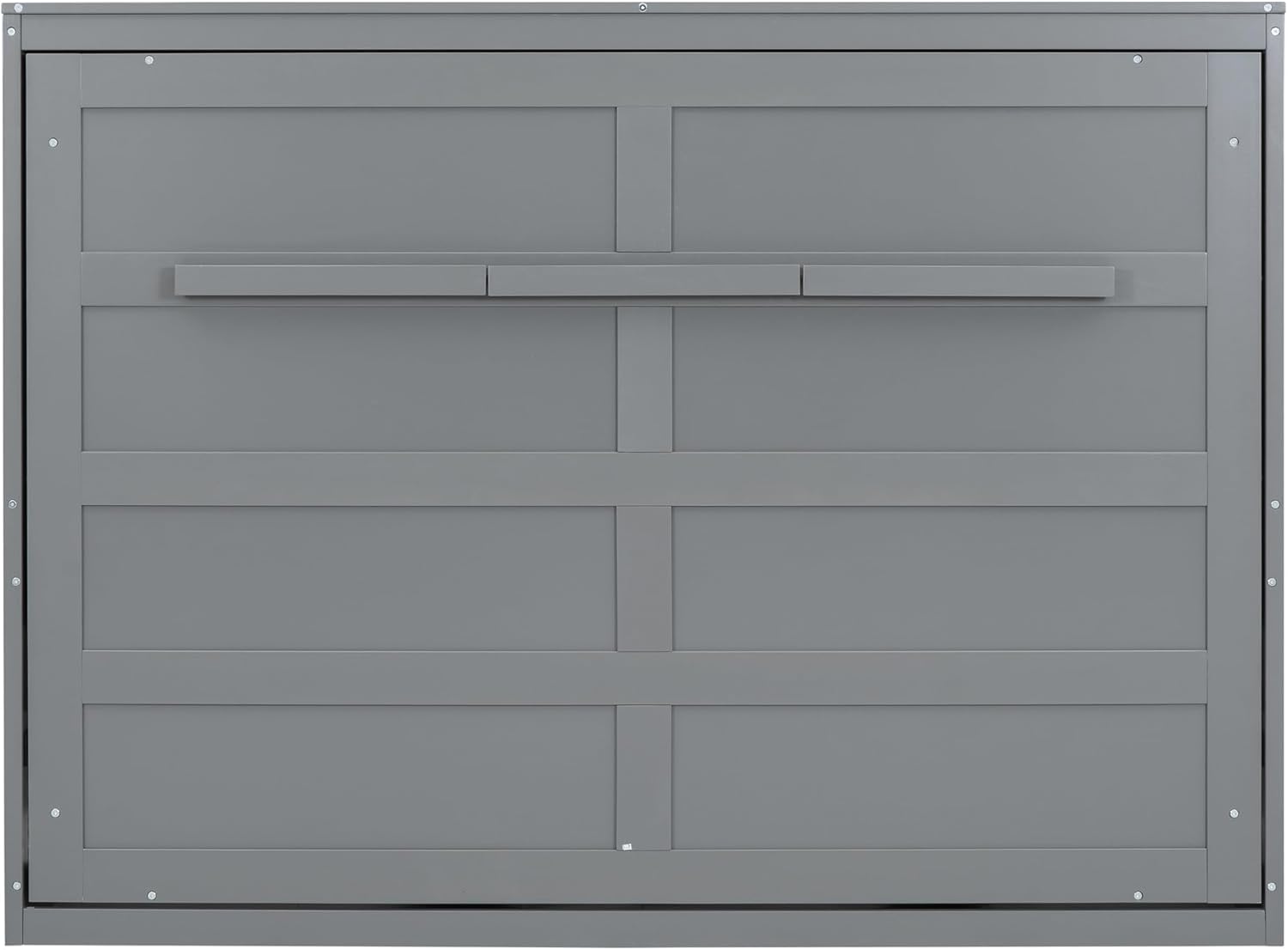 MERITLINE Full Size Murphy Bed Space-Saving Wall Bed for Multipurpose Guest Room or Home Office, Gray, HJH-LP664AAE