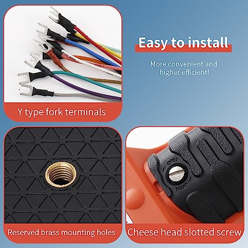 6 Channel 12-65V 12V 24V DC Industrial Wireless Crane Radio Remote Control for Electric Chain Hoist Overhead Bridge Travelling Crane Transmitter and Receiver w/E-Stop Push Button