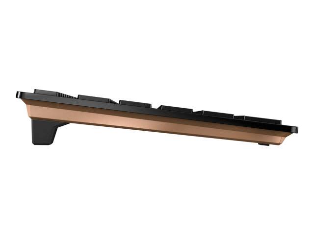 CHERRY DW 9000 SLIM Wireless 2.4 GHz-Bluetooth 4.0 Keyboard and Mouse Combo - Bronze/Black