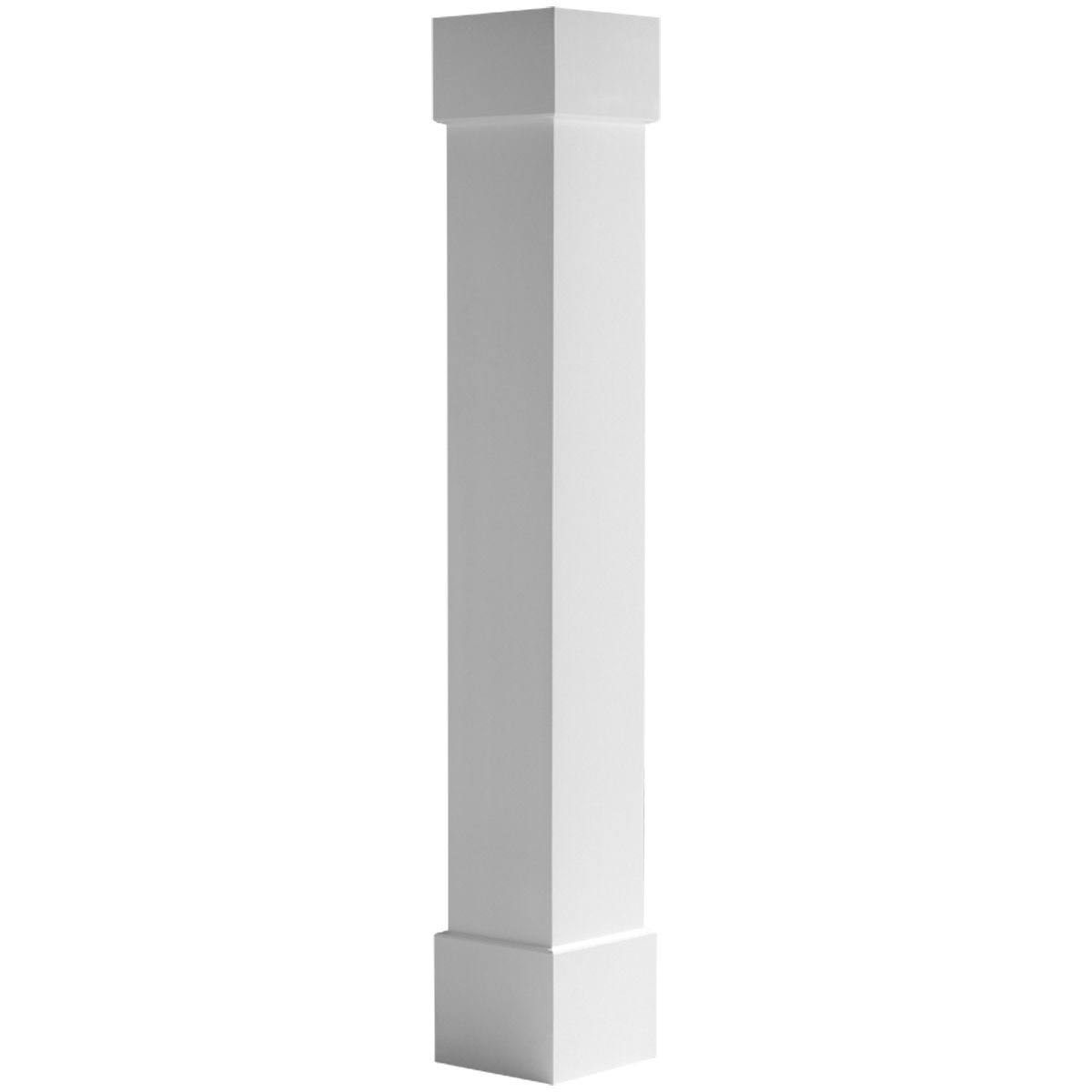 Ekena Millwork CC0605ENPCSCS 6x22W x 5&H Craftsman Classic Square Non-Tapered Smooth Column w/ Standard Capital u0026 Base