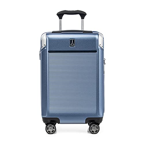 Travelpro Platinum Elite Hardside Expandable Carry on Luggage, 8 Wheel Spinner, TSA Lock, Hard Shell Polycarbonate Suitcase, Metallic Sand, Compact Carry on 20-Inch