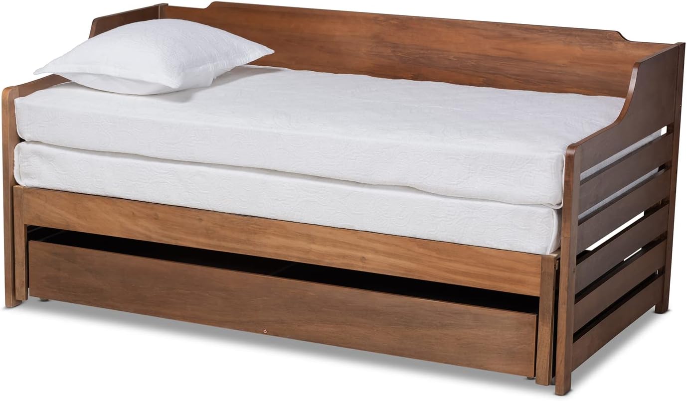 Baxton Studio Jameson Walnut Expandable Twin Size to King Size Daybed