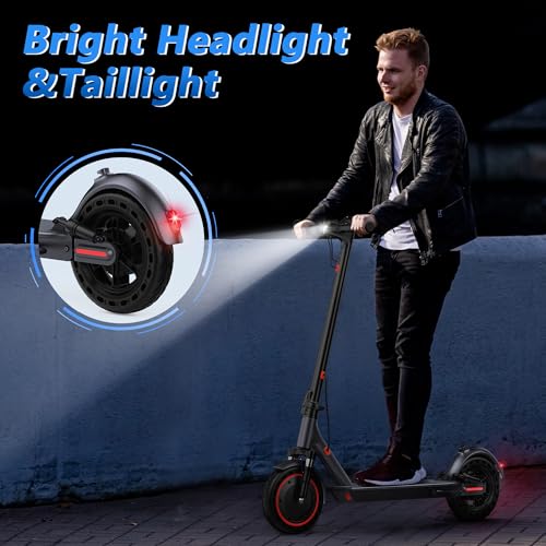 Electric Scooter for Adults, 8.5"/10" Tires, 19/22Mph, 350W/500W Motor, 21-28 Miles Range, Folding E-Scooter with Dual Suspension,APP(V1/SPRO/MAX/PRO)