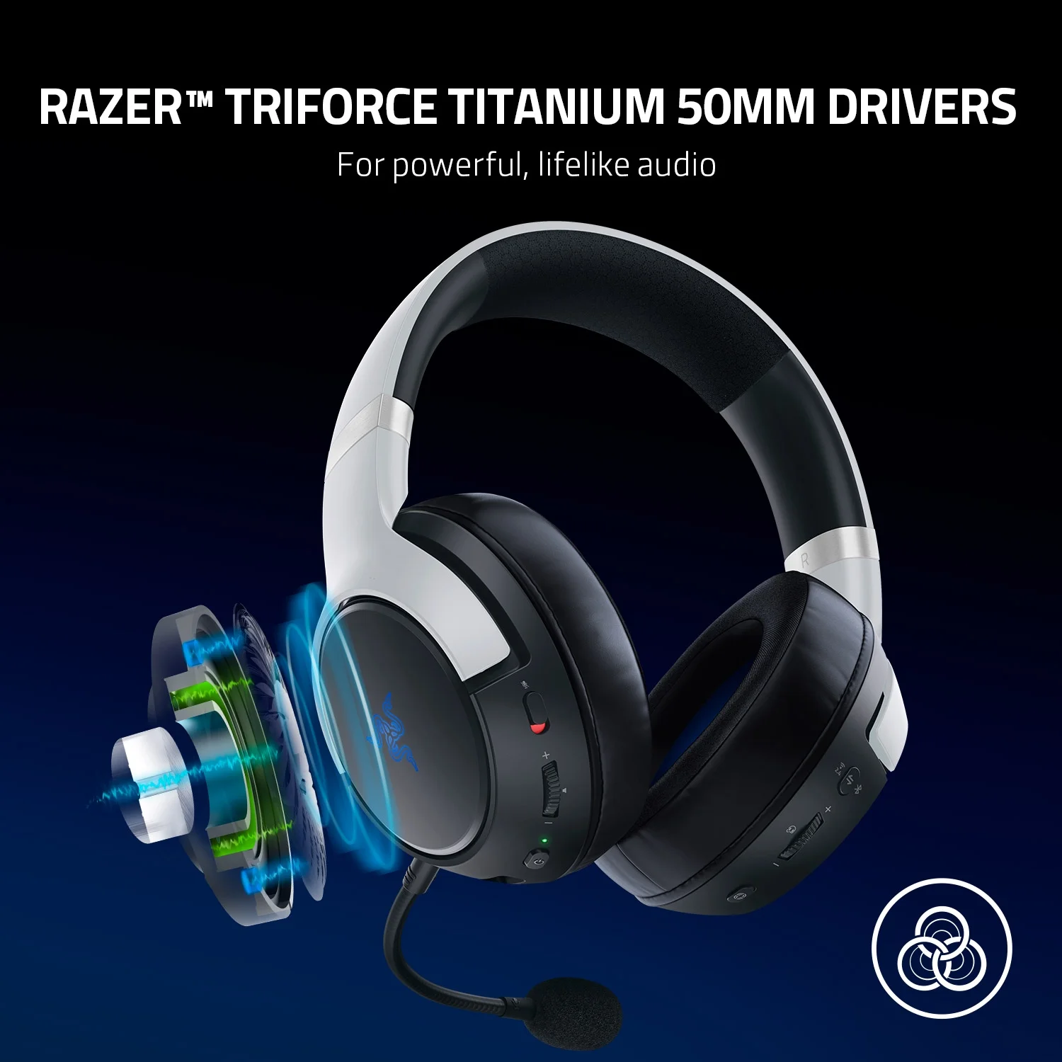 Razer Kaira Pro for PlayStation Wireless Gaming Headset White