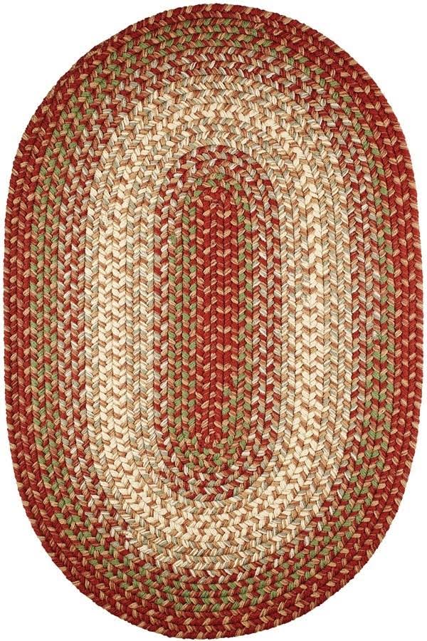 American Classics 2&0x22 x 8&0x22 Oval Warm Earth Exeter Braided Runner