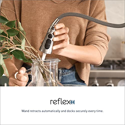 Moen Arbor Spot Resist Stainless Motionsense Wave Sensor One-Handle Pulldown Kitchen Sink Faucet Featuring Power Clean, Touchless Kitchen Faucet with Sprayer