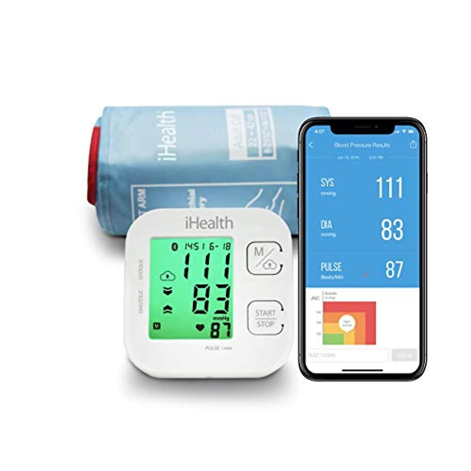 iHealth Track Wireless Blood Pressure Monitor Bluetooth Blood Pressure Cuff, Arm - Megean