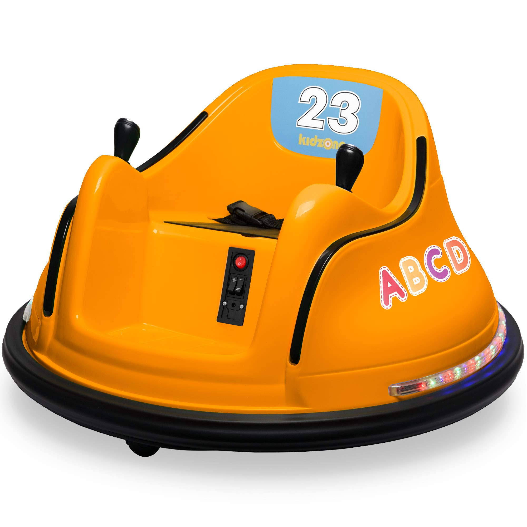 Kidzone 12V 2 Speed Bluetooth Music Kids Toy Electric Ride on Bumper Car 360 Spin Battle Vehicle with Remote Control, DIY Race#0