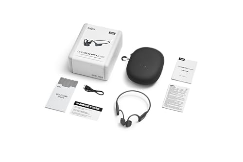 SHOKZ New OpenRun Pro 2 - Open-Ear, Bone Conduction Sport Headphones - with Reflective Strip - Sweat Resistant, Workout Headphones - Secure, Wireless, Comfortable Fit-Deep Bass and Smart Mic App