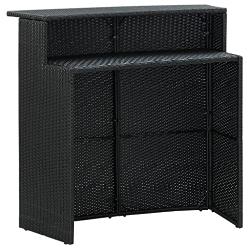 3 Piece Patio Bar Set, Back Patio Furniture Outdoor Furniture Table and Chairs Set Out Door Furniture Patio Conversation Set Suitable for Outdoor Apartments Resorts Patio, with Cushions Gray