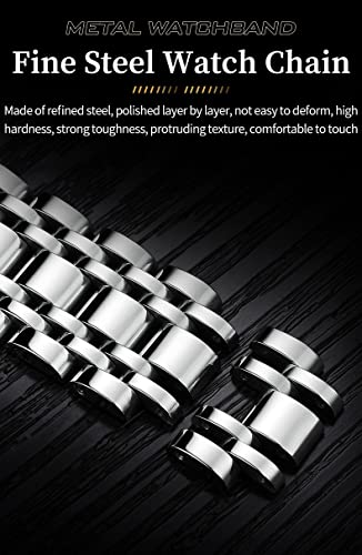 OLEVS Automatic Watches for Men Diamond Luxury Dress Tourbillion Moon Phase Two Tone Stainless Steel Luminous Waterproof Men Wrist Watch