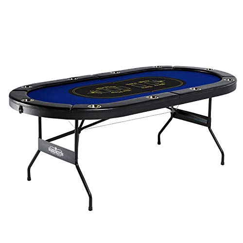 Barrington Poker Multiple Styles Folding Poker Table & Poker Table Top/Dining Table Collection, Durable Padded Rail Tables with Felt Playing Surface, Perfect for Texas Holdem Games