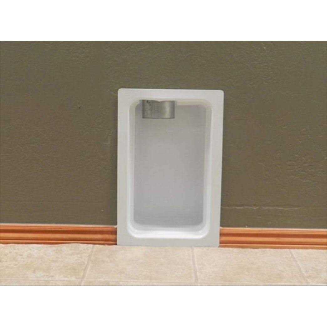 Dryer Vent Box Metal White with Trim Ring for 2×4 Wall