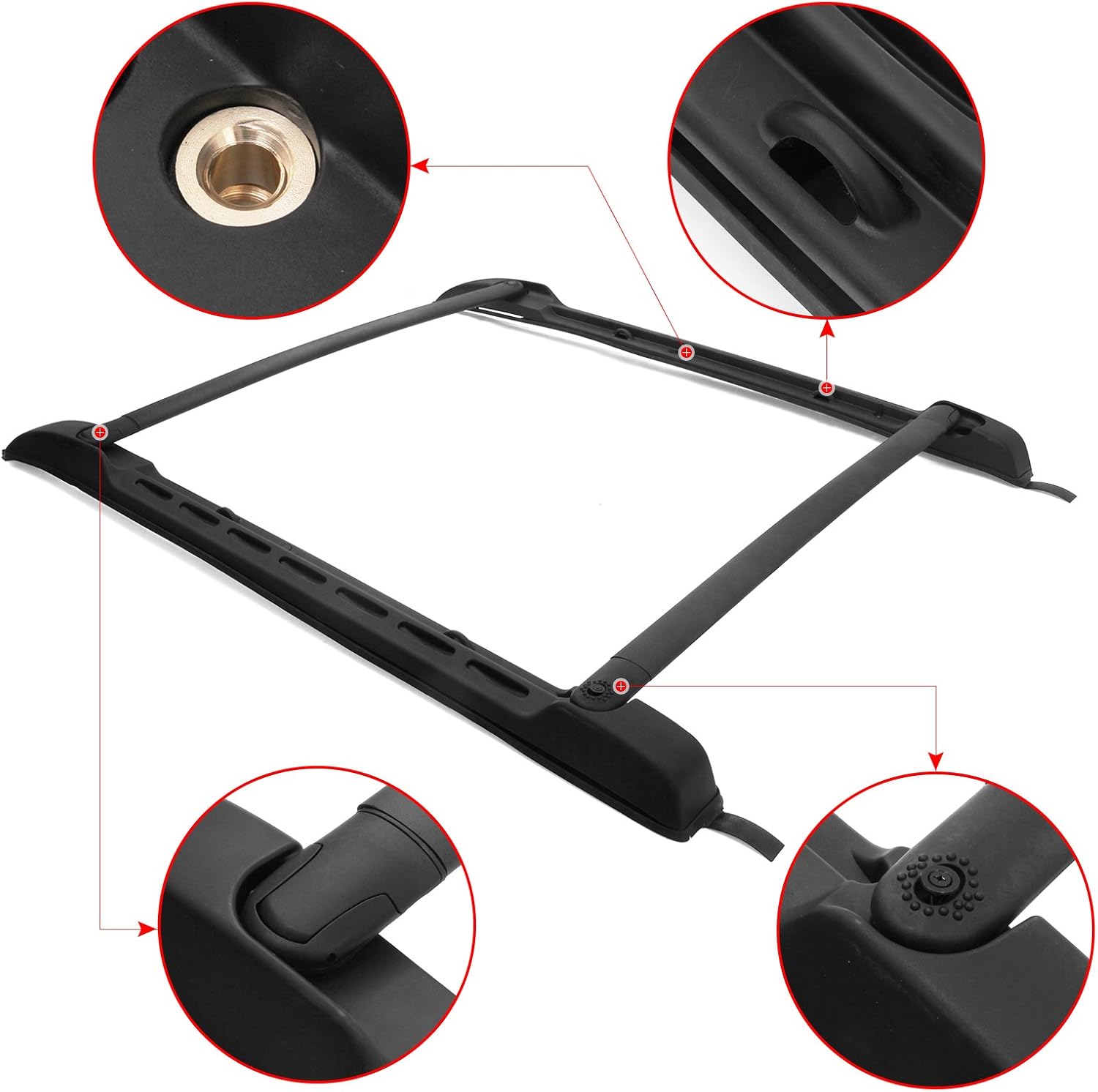 Roof Rack Cross Bars Fit for Toyota Tacoma 2005-2021 Double Cab/Crew Cab only