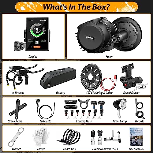 Bafang Electric Bike Conversion Kit Mid Motor BBS-HD 48 V 1000 W Motor Accessories Display Optional Kit Downtube Battery