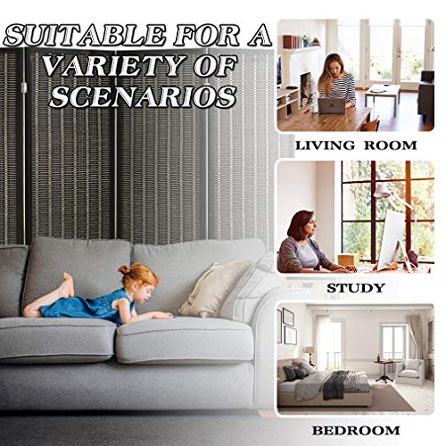 FDW Room Divider Bamboo Room Divider Wall Folding Privacy Wall Divider Wood Screen for Home Bedroom Living Room (6 Panel, Natural)