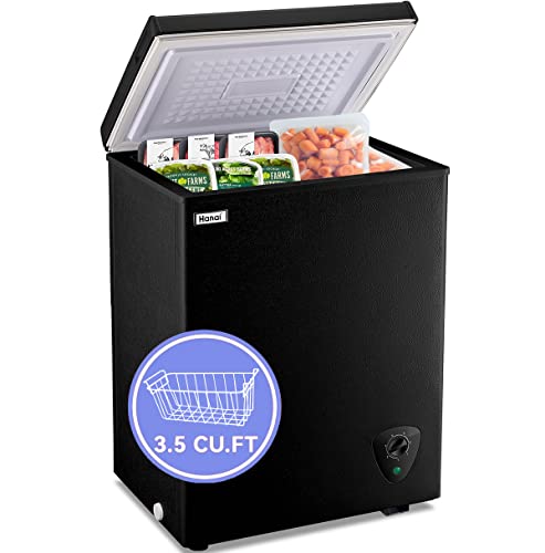 WANAI Chest Freezer 7 Temp Adjustable Control Top Open Door Deep Freezers