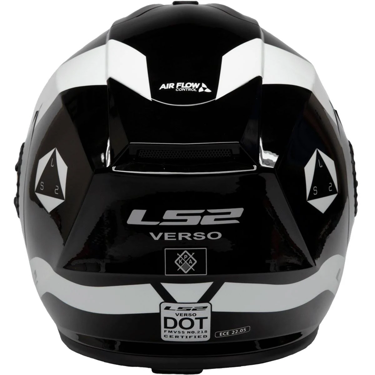 LS2 Helmets Open Face Verso Helmet (Rave Black/White - Large)