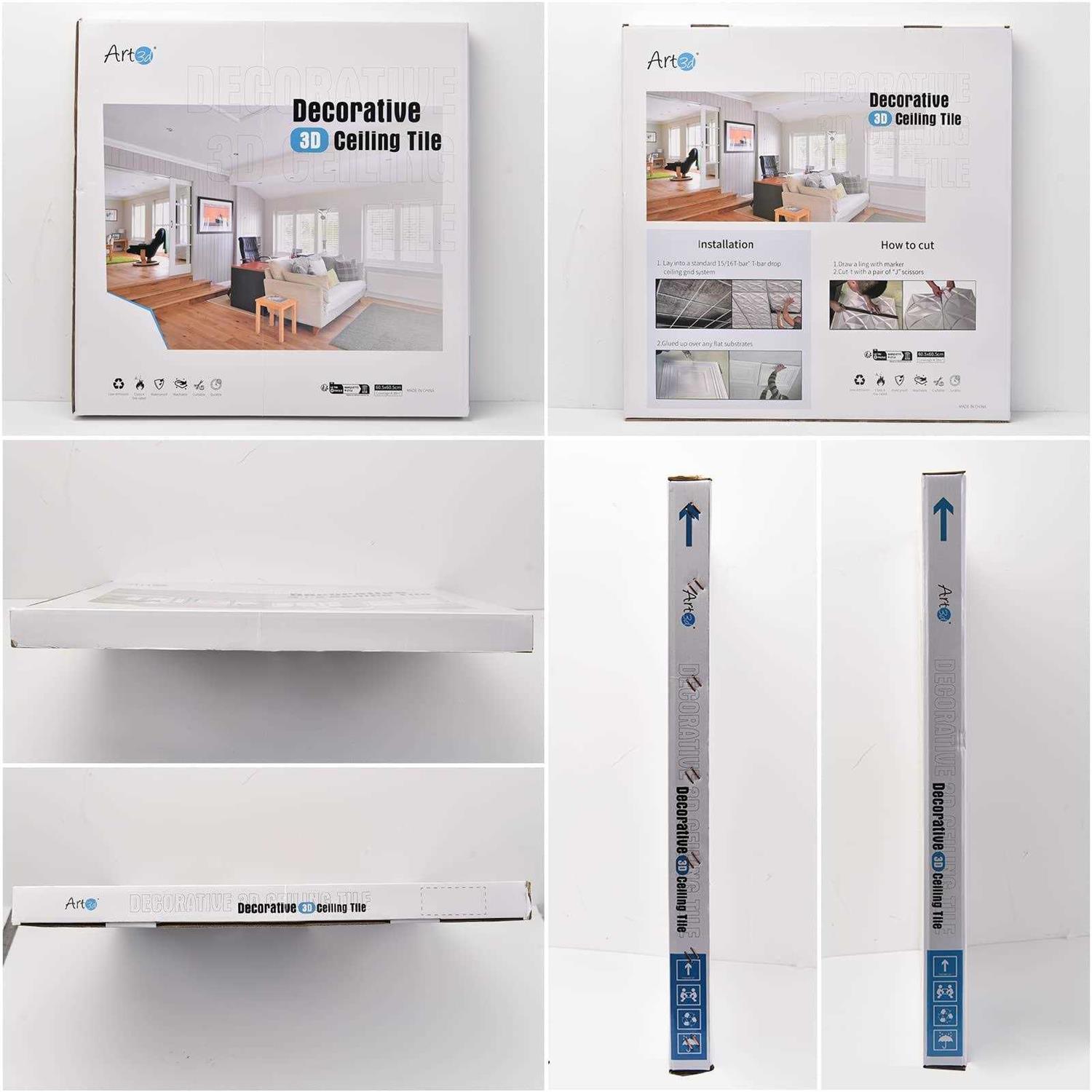 Art3d Drop Ceiling Tiles 24x24 in White - Shop Hardware Tools Online Store