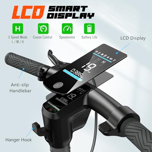 SISIGAD Electric Scooter Adults 10" Tires, 600W Peak Motor, Max 22 MPH Speed, 30 Miles Long Range, Portable Folding E-Scooter for Commuting with Dual Brakes, LCD Display APP Control