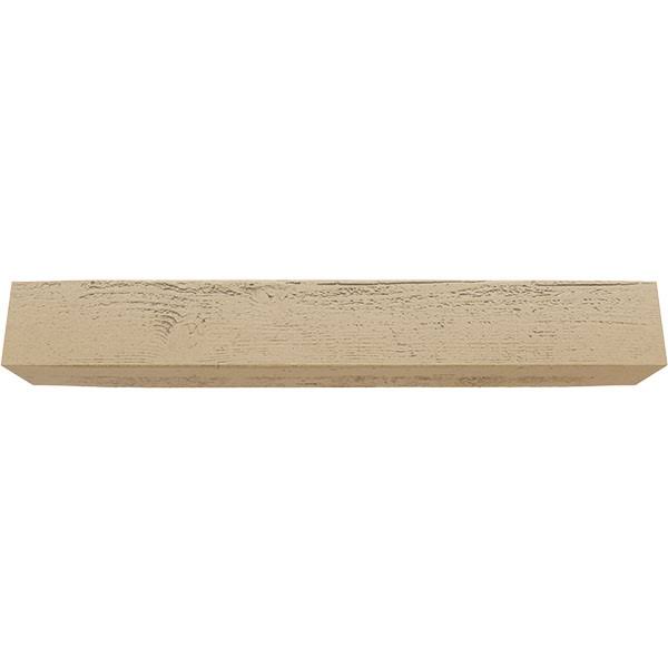 Ekena Millwork BMRS3C0060X060X120PP 6x22W x 6x22H x 10&L 3-Sided (U-beam) Rough Sawn Endurathane Faux Wood Ceiling Beam, Natural
