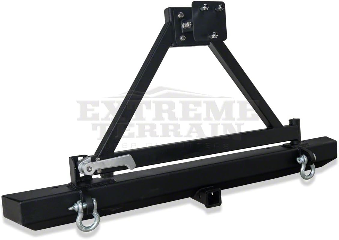 Barricade Classic Rear Bumper with Tire Carrier Compatible with 87-06 Jeep Wrangler YJ & TJ