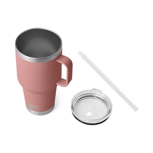 YETI Rambler Tumbler with Handle and Straw Lid, Vacuum Insulated Travel Mug, Stainless Steel