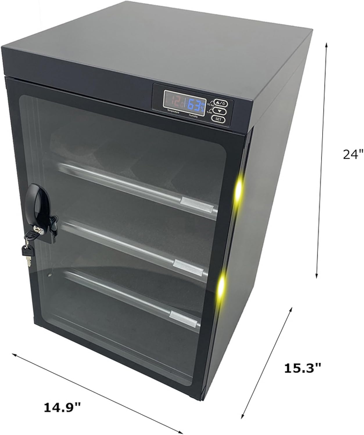 Automatic Digital Camera Dehumidify Storage 80L Dry Cabinet Box Storage 4 Layers Dry Cabinet with Tempered Glass for Camera & Lens Equipment Saving Storage Noiseless Energy Saving Cabinet