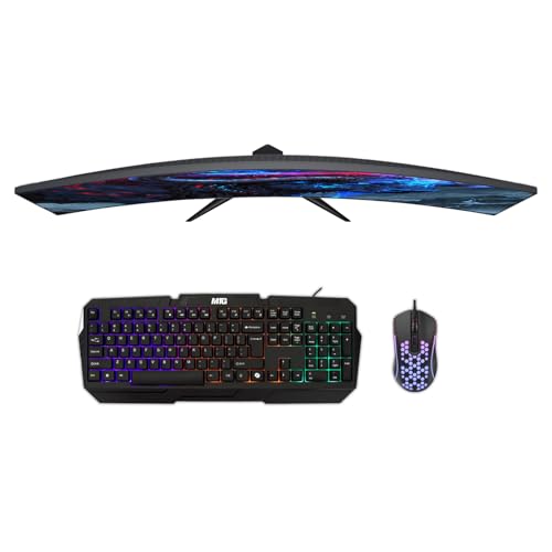Dell OptiPlex Gaming Desktop PC Bundle with Core i7 32GB RAM 1TB SSD 27 inch Curved Monitor RTX 3060 Graphics RGB Keyboard with AI-Enabled Copilot Key Mouse Headphones Webcam Windows 11 Pro(Renewed)