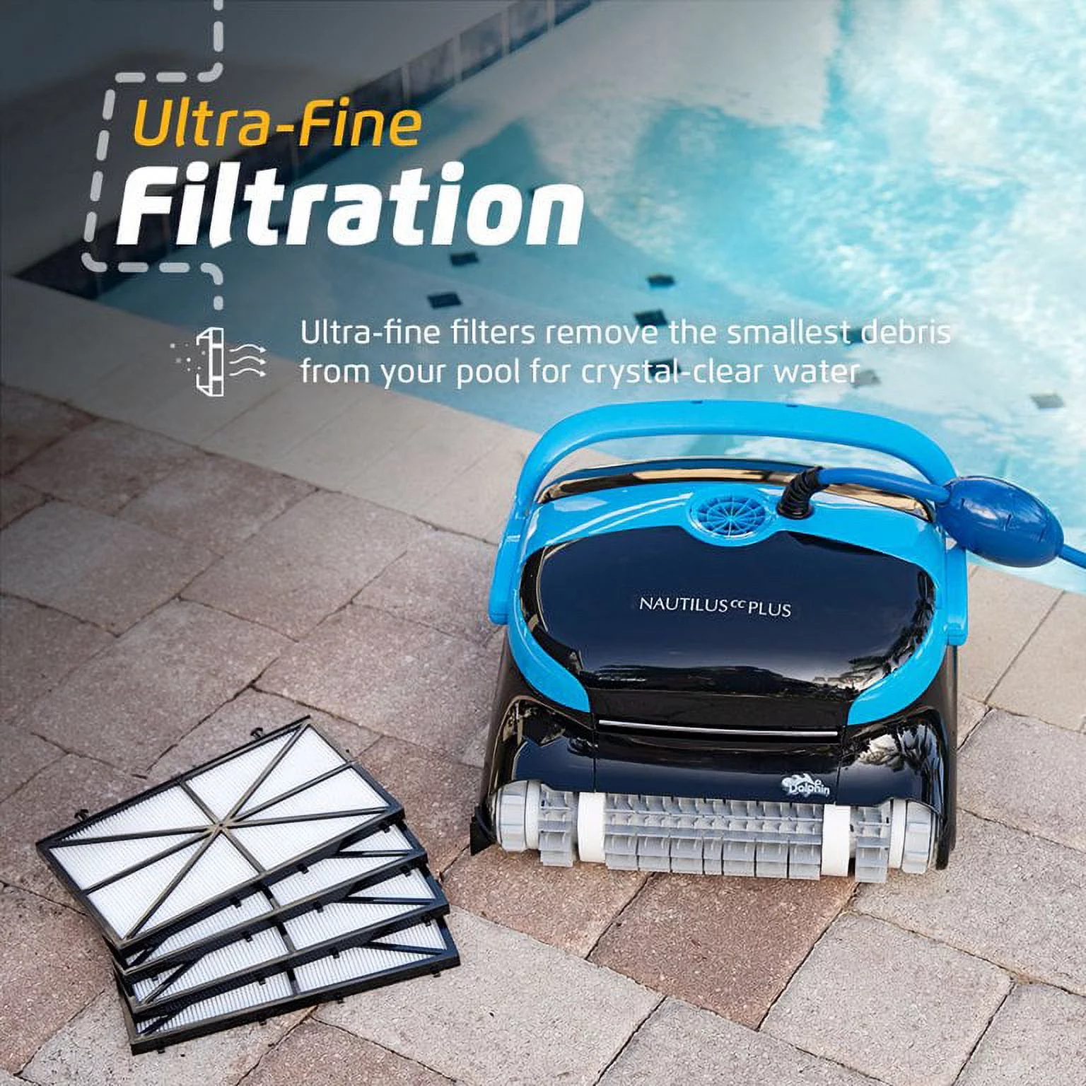 Dolphin Nautilus CC Plus Robotic Pool Cleaner with Ultra Fine Filter