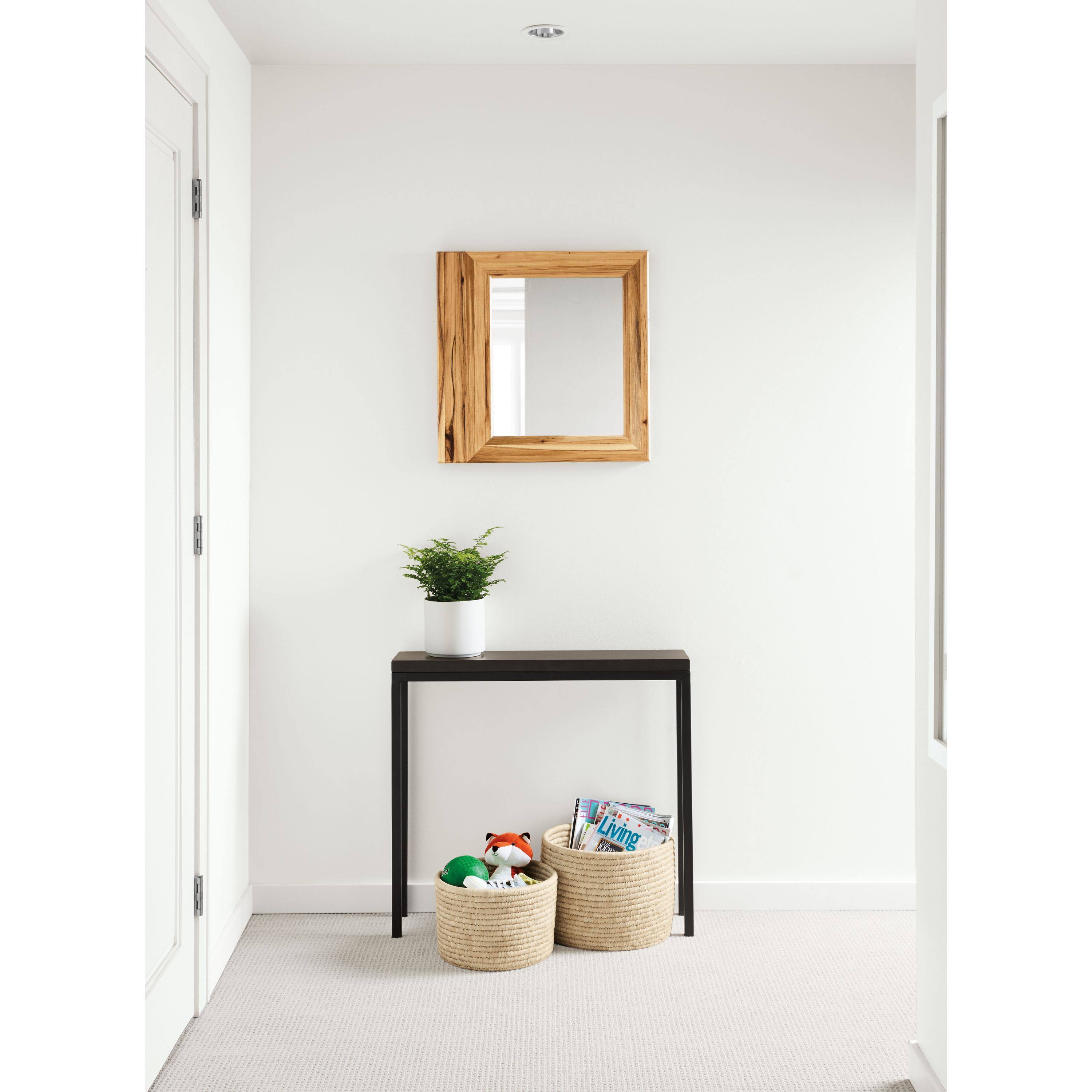 Room u0026 Board | Modern Parsons Console Table w/ Leg 18d 36W 29h 1.5x22 in White | White Oak Top w/ Taupe Base