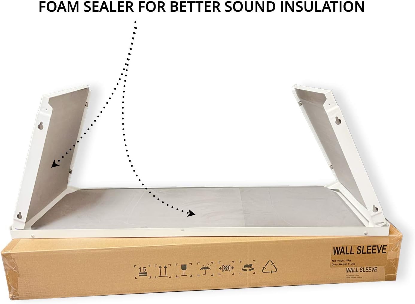 Cooper&Hunter Folded Metal PTAC Wall Sleeve And Exterior Grille for Packaged Terminal Air Conditioner, Coated, Insulated, Including Condensate Drain Kit