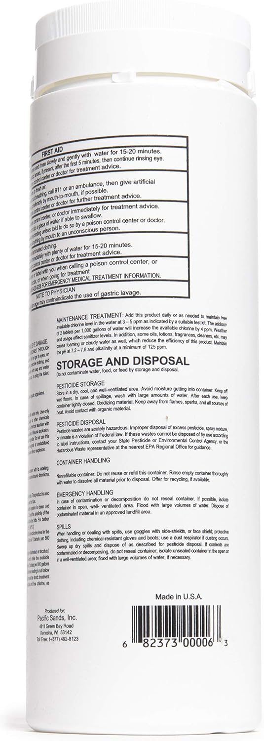 ecoone | OneShock Spa & Swimming Pool Tablets | Self-Dissolving, Pre-Measured Chlorine Shock & Sanitizer Combo | Clean, Clear & Bacteria Free Water | Swim-Safe Enzymes | Pool Maintenance | 64 Tabs Pack of 2