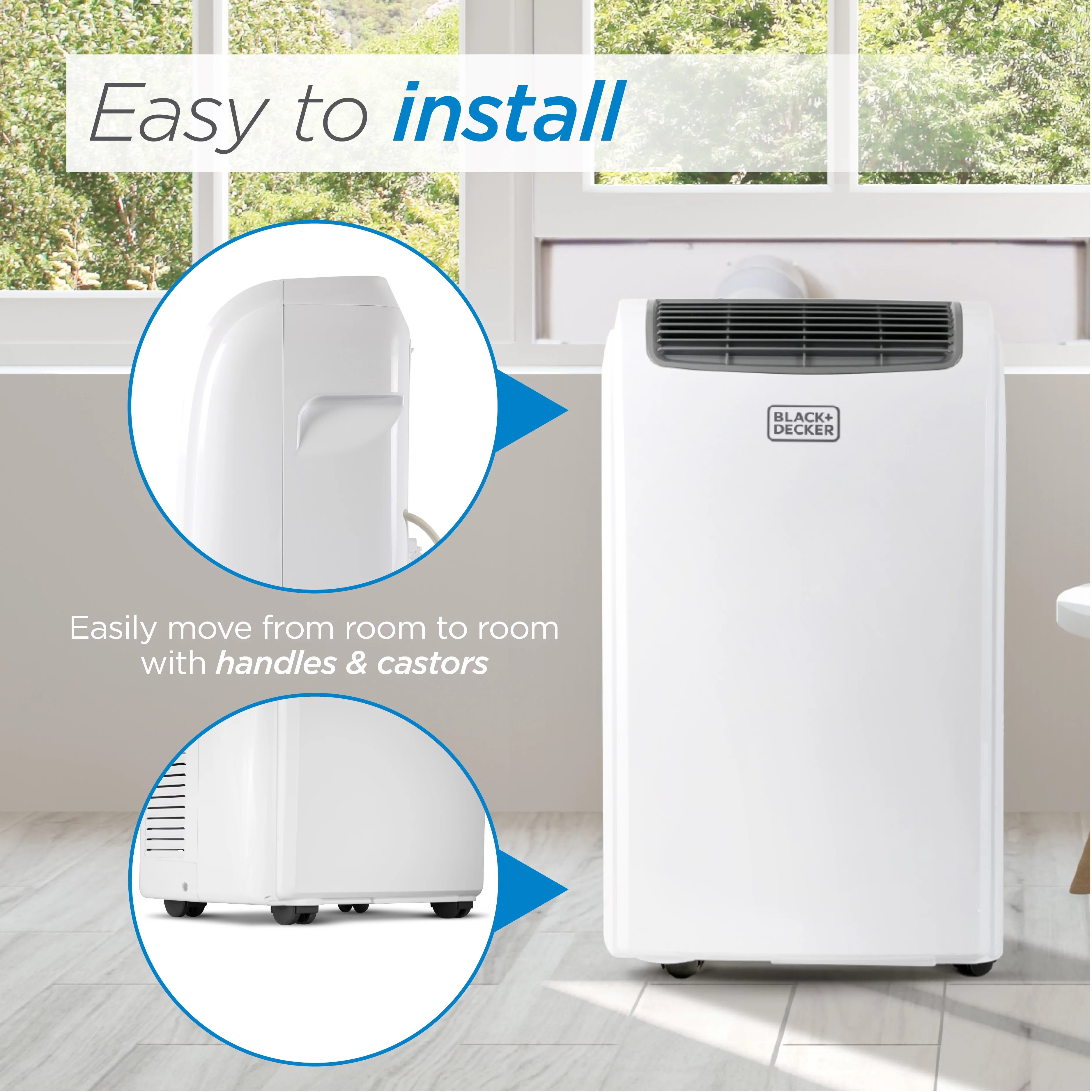 Black & Decker Portable Air Conditioner, 5,000 BTU, White