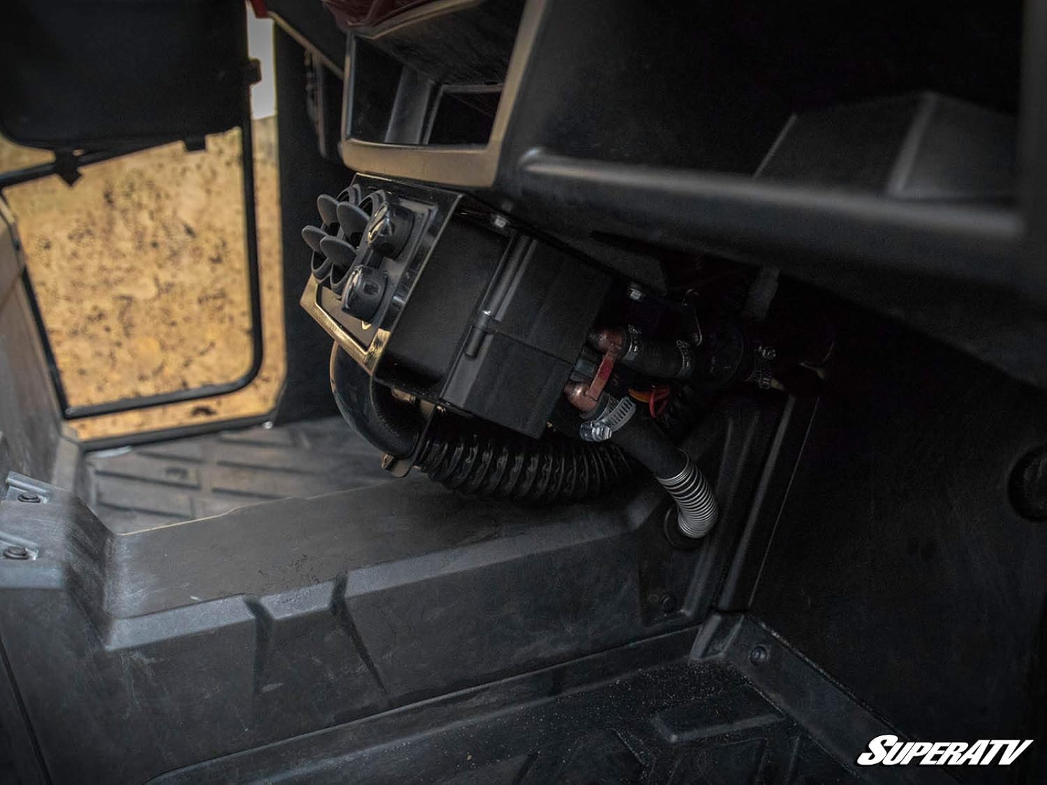 SuperATV Cab Heater for 2018+ Polaris Ranger XP 1000 / 2019+ Polar Ranger XP 1000 Crew - Adjustable Temperature & Fan Speeds!