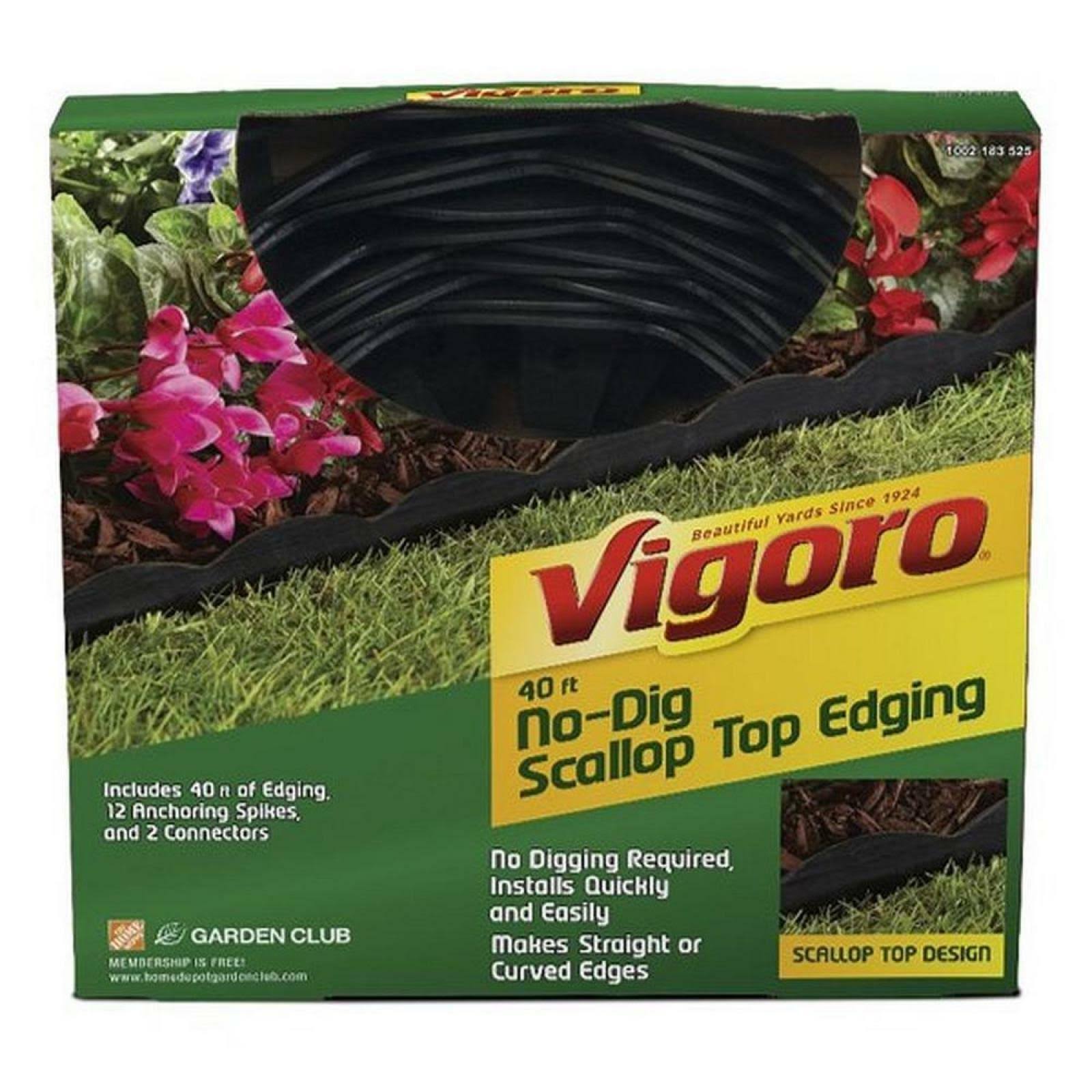Vigoro 40 ft. Scalloped No Dig Edging Kit